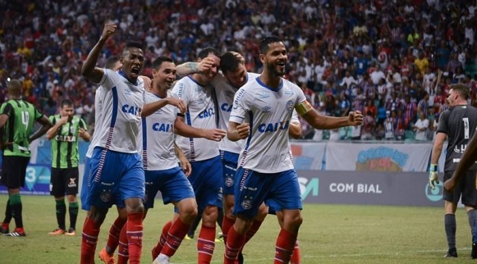 Bahia vence o América-MG na Fonte Nova e vai para a 11º colocação no Brasileirão