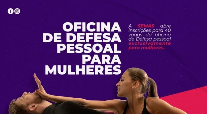 Inscrições para a Oficina de Defesa Pessoal para Mulheres estão abertas até essa sexta-feira (15)