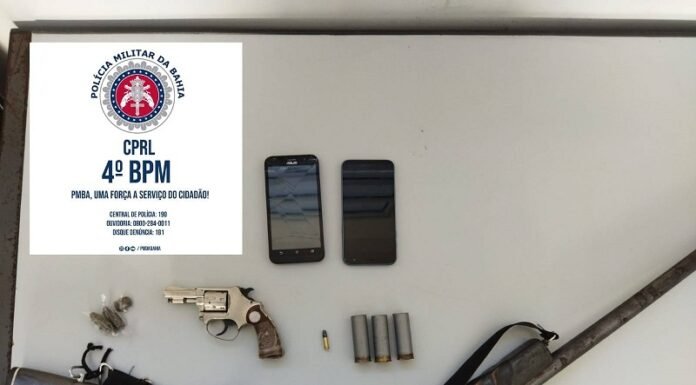 Policia prende dois homens por porte ilegal de arma de fogo em Alagoinhas