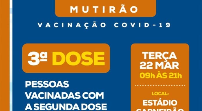 Mutirão de terceira dose acontece nesta terça-feira (22) em Alagoinhas