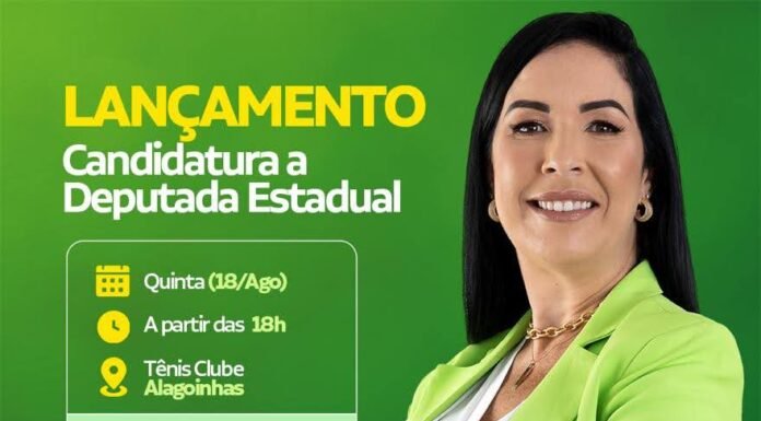 Ludmilla Fiscina lança candidatura a deputada estadual nesta quinta-feira (18) em Alagoinhas