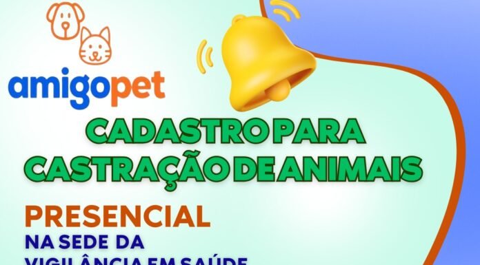 Projeto Amigo Pet: cadastro para castração animal inicia dia 1° de setembro