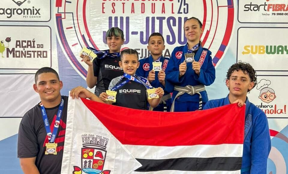Alagoinhas se destaca no Campeonato Baiano de Jiu-Jitsu com 13 medalhas de ouro